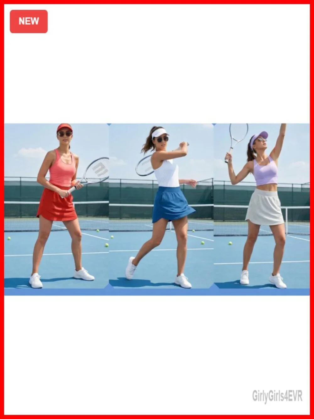 Active Skorts with 4 Pockets, Rayon Polyester Spandex, Tennis Golf Skirt